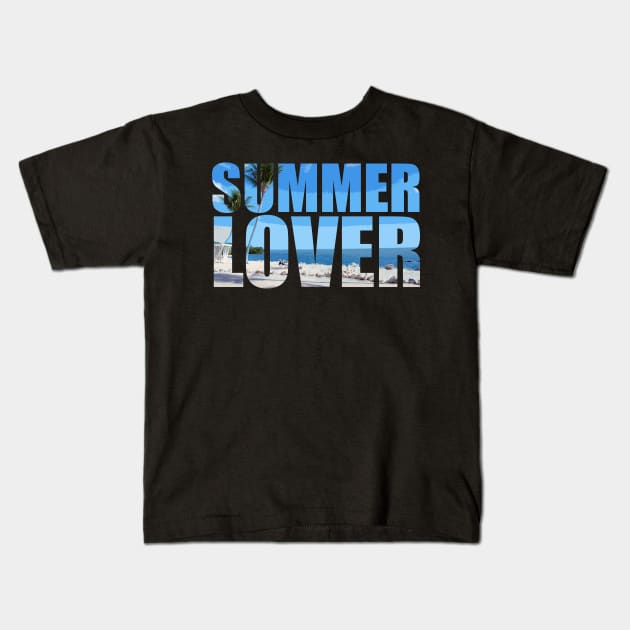 Summer Lover Kids T-Shirt by nickbeta